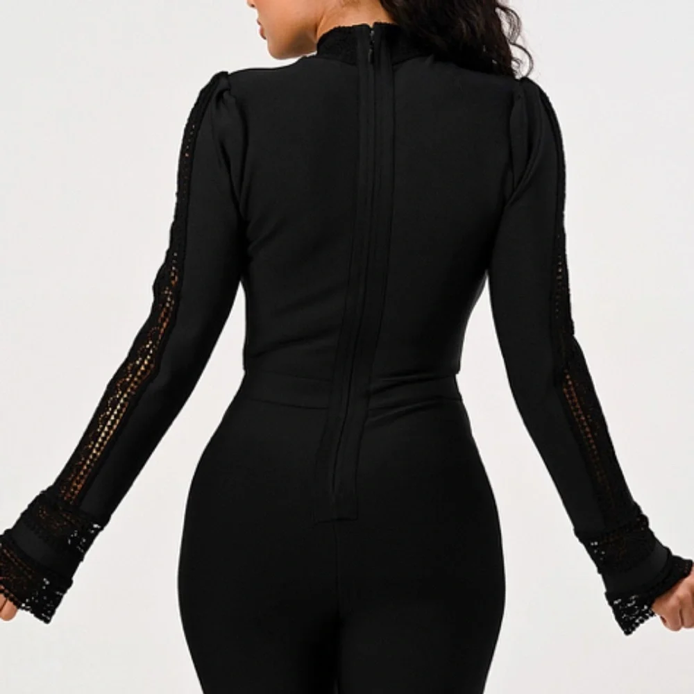 LACE BANDAGE ROMPER - Picture 4 of 6
